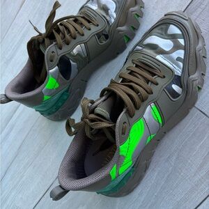 Valentino Garavani Sneakers in Green and Gray